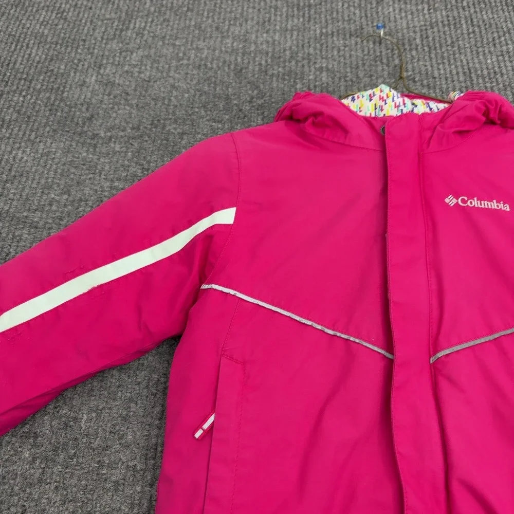 Columbia Jacket Toddler 4T Pink Hooded Fleece Lined Winter Gorpcore Outdoor